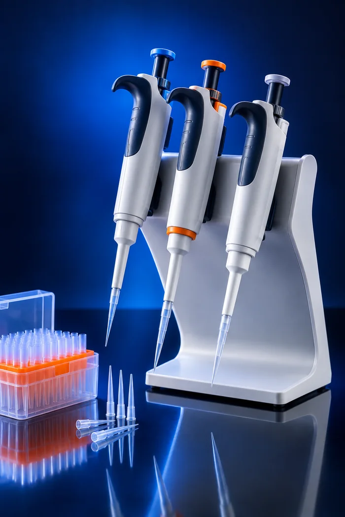 Professional micropipette product photograph